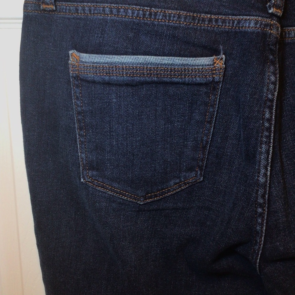 Lee Womens Modern Fit Dark Wash Girlfriend Crop Jeans Size 12M-Irregular - Picture 6 of 10